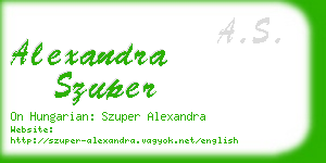 alexandra szuper business card